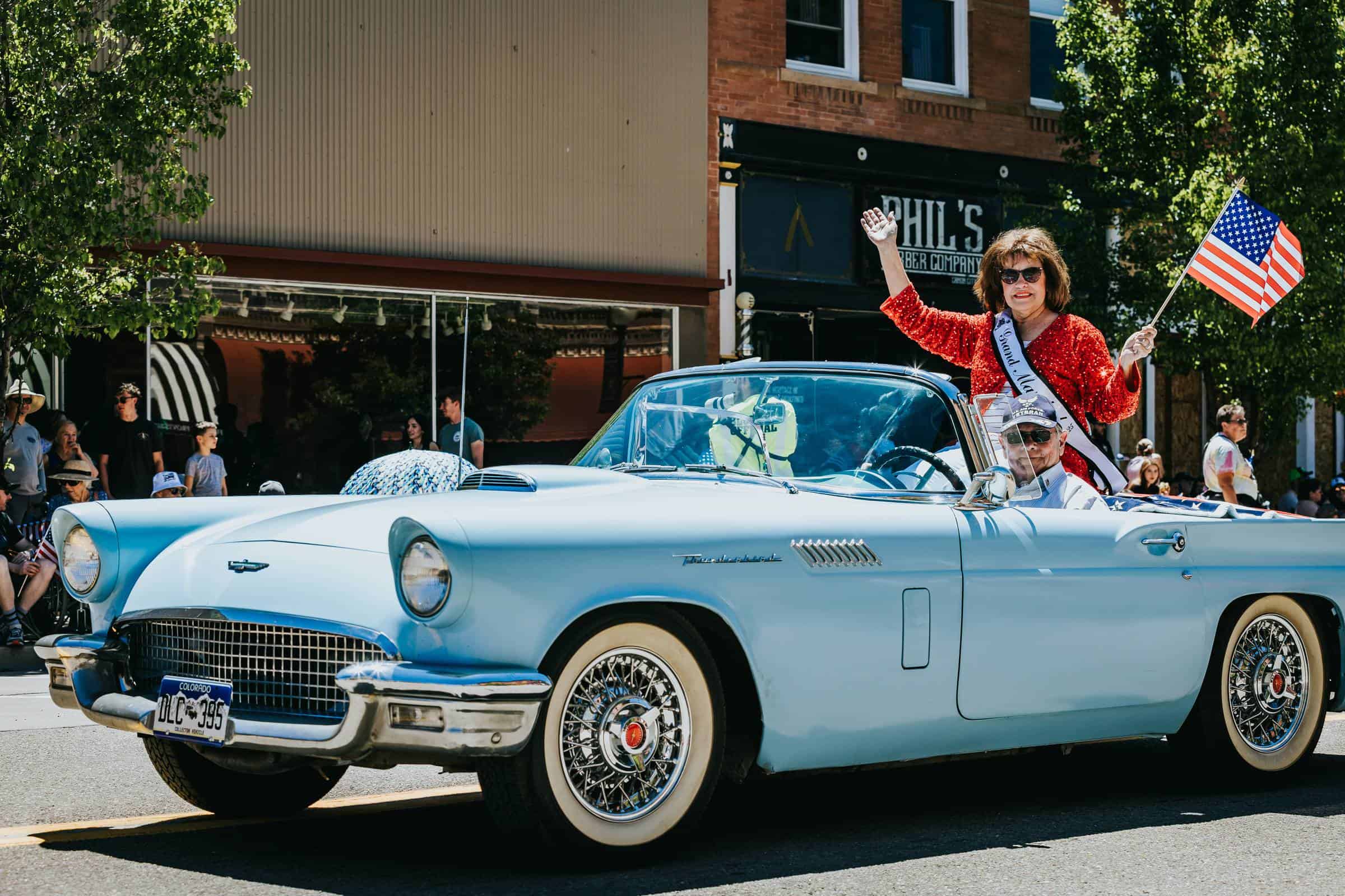Vintage car in Blosson Festival in Fremont, CO